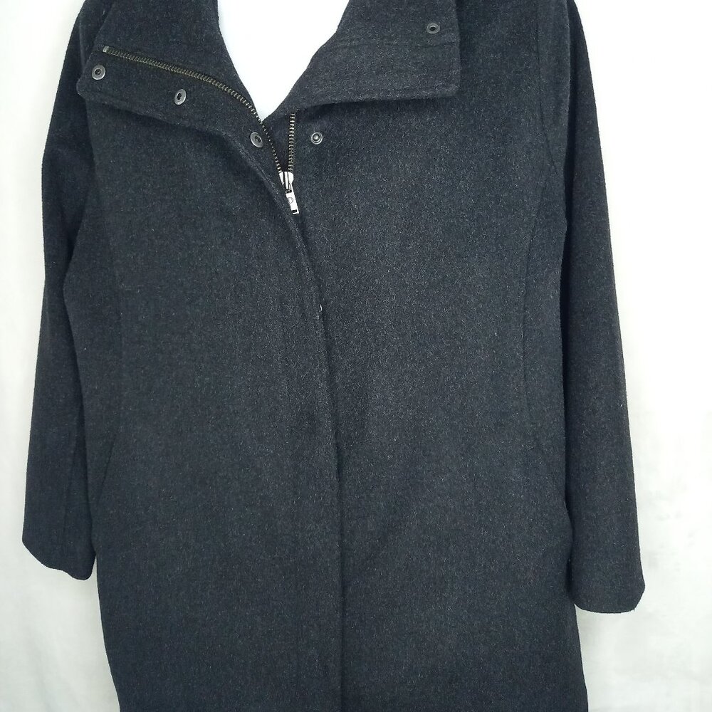 Pendleton Gray Wool Long Coat Jacket (L) - image 3